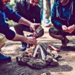 people starting fire without firelighters - an important part of survival skills