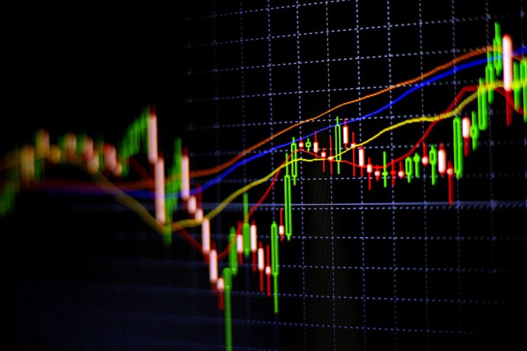 A stock market trading graph representing why dow jones still matters for economy