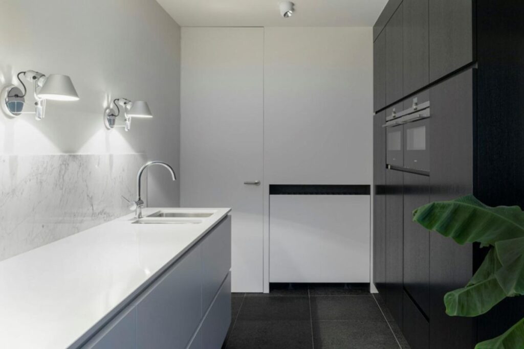 a black kitchens view