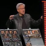 nvidia CEO with nvlink spine