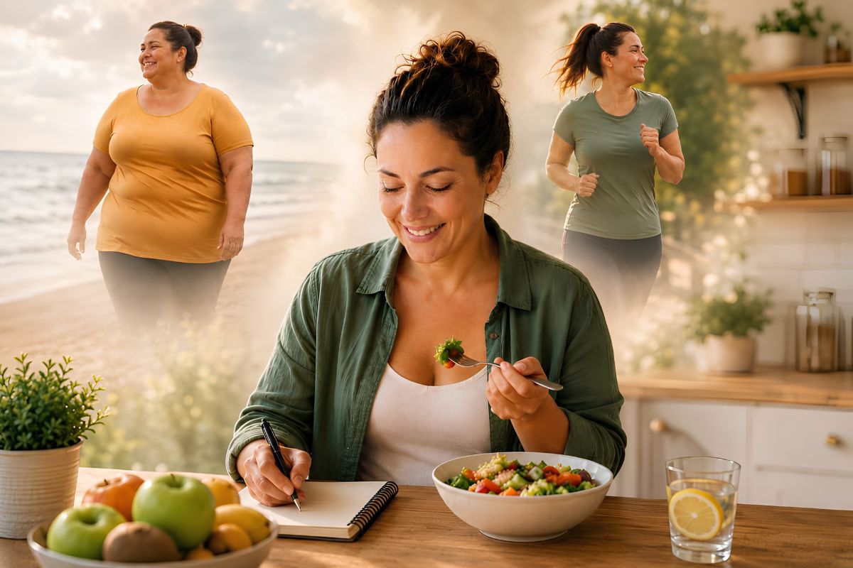a women eating healthy food after gastric sleeve surgery