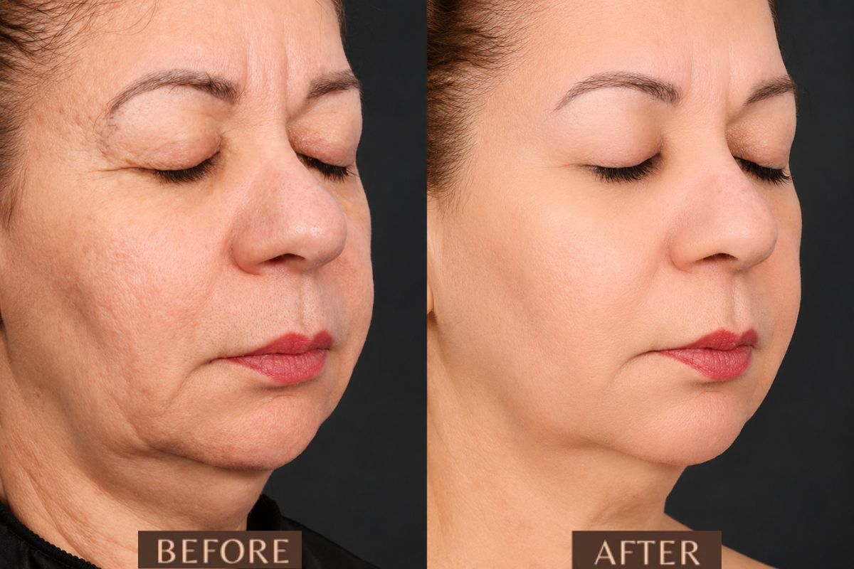 before and after xerf skin tightening
